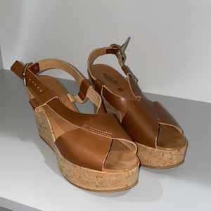 Brown Cute Platform Wedges
